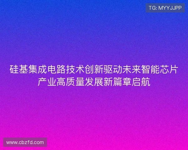 硅基集成电路技术创新驱动未来智能芯片产业高质量发展新篇章启航
